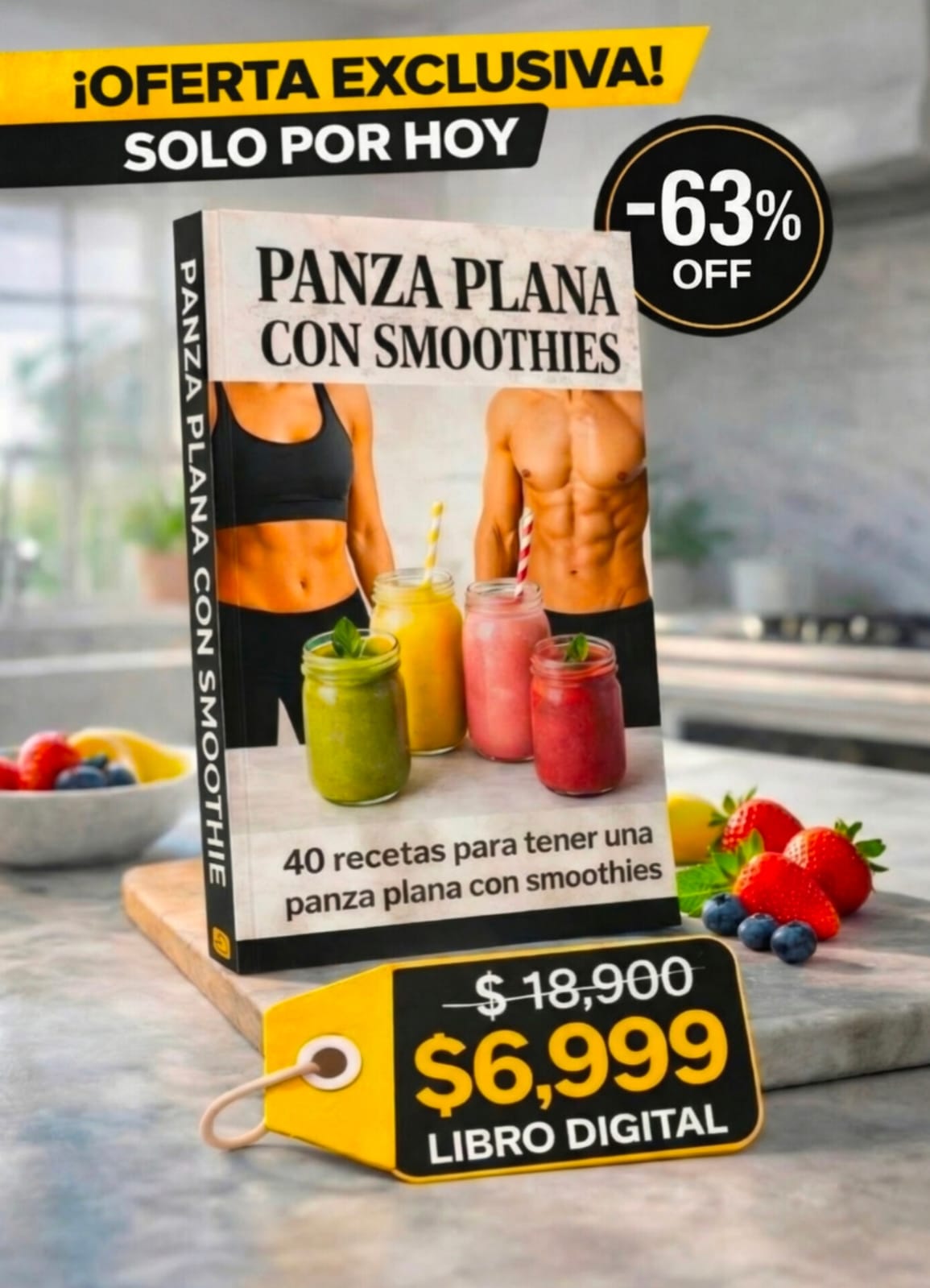 Panza Plana Con Smoothies